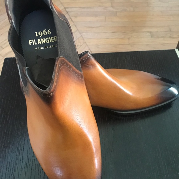 Cognac burnish ankle Chelsea boot size 12/45